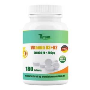 D3 20.000 IU all-trans + K2 200μg 180 δισκία με εγκοπή για 10.000 IU