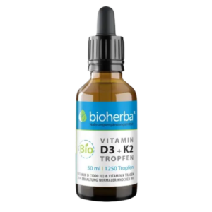 Bioherba βιταμίνη 1.000 IU D3 + K2 σταγόνες 50 ml, 1000 σταγόνες