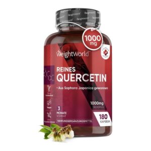 WeightWorld Reines Quercetin (&kappa;&alpha;&theta;&alpha;&rho;ή &kappa;&omicron;&upsilon;&epsilon;&rho;&sigma;&epsilon;&tau;ί&nu;&eta;) 1000mg